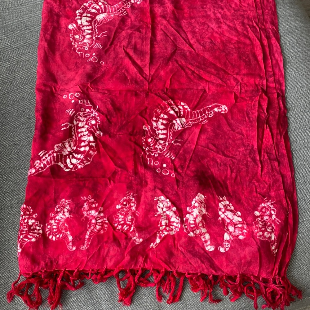 Magenta Seahorse Sarong